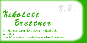 nikolett brettner business card